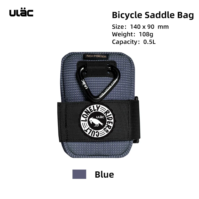 ULAC 0,5L Fahrrad-Satteltasche Mini-Fahrrad-Sattelstützentasche Wasserdicht Stoßfest Langlebiger Stoff MTB Radsport Heckpacktasche