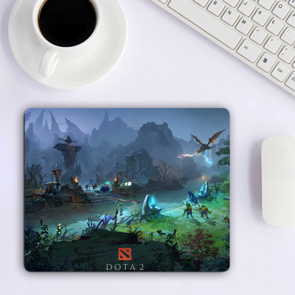 Dota 2 Small Mouse Pad Computer Gaming Accessories Keyboard Mouse Mat Office Desk Pad PC Gamer Mousepad Silicone Laptop Mausepad