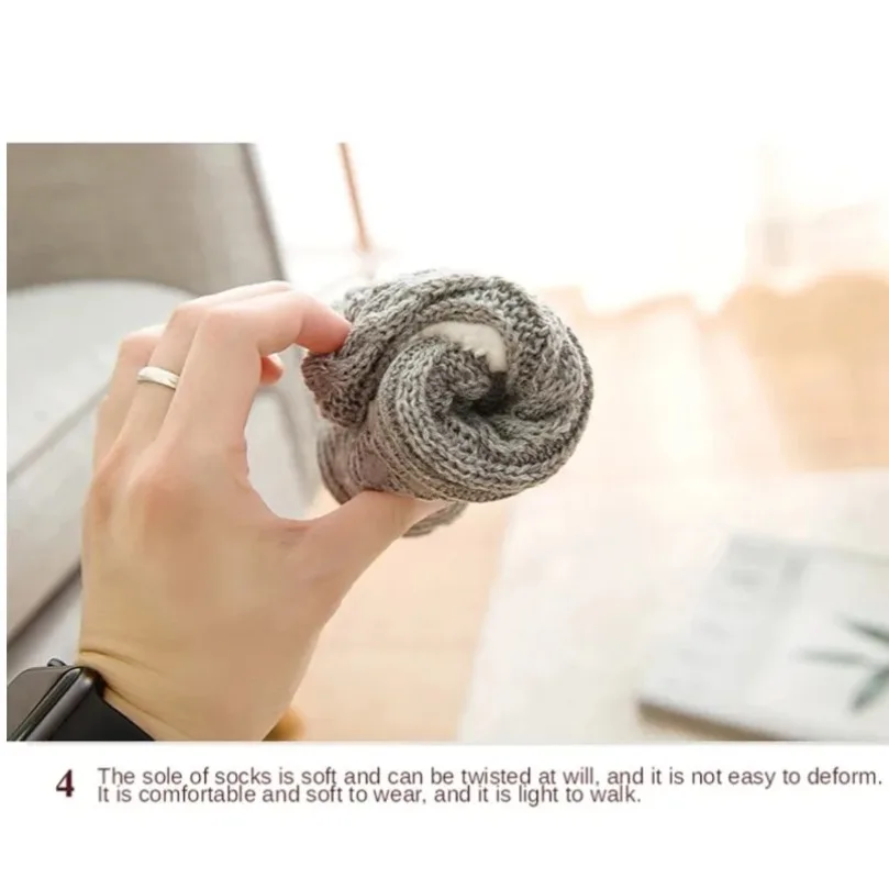 الشتاء الدافئة جورب المرأة أفخم عدم الانزلاق المنزل النوم الإناث الطابق غامض رقيق الحرارية النعال قبضة جورب الرجال الذكور الصوف دافئ
