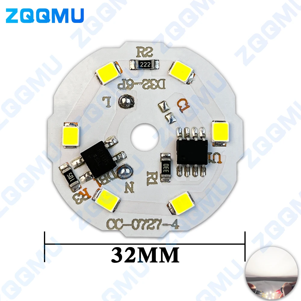 Chip Led 220 SMD SIN controlador, luz blanca/roja, 32mm, 2835 W, 3W, 1,5 V de CA, 10 unidades