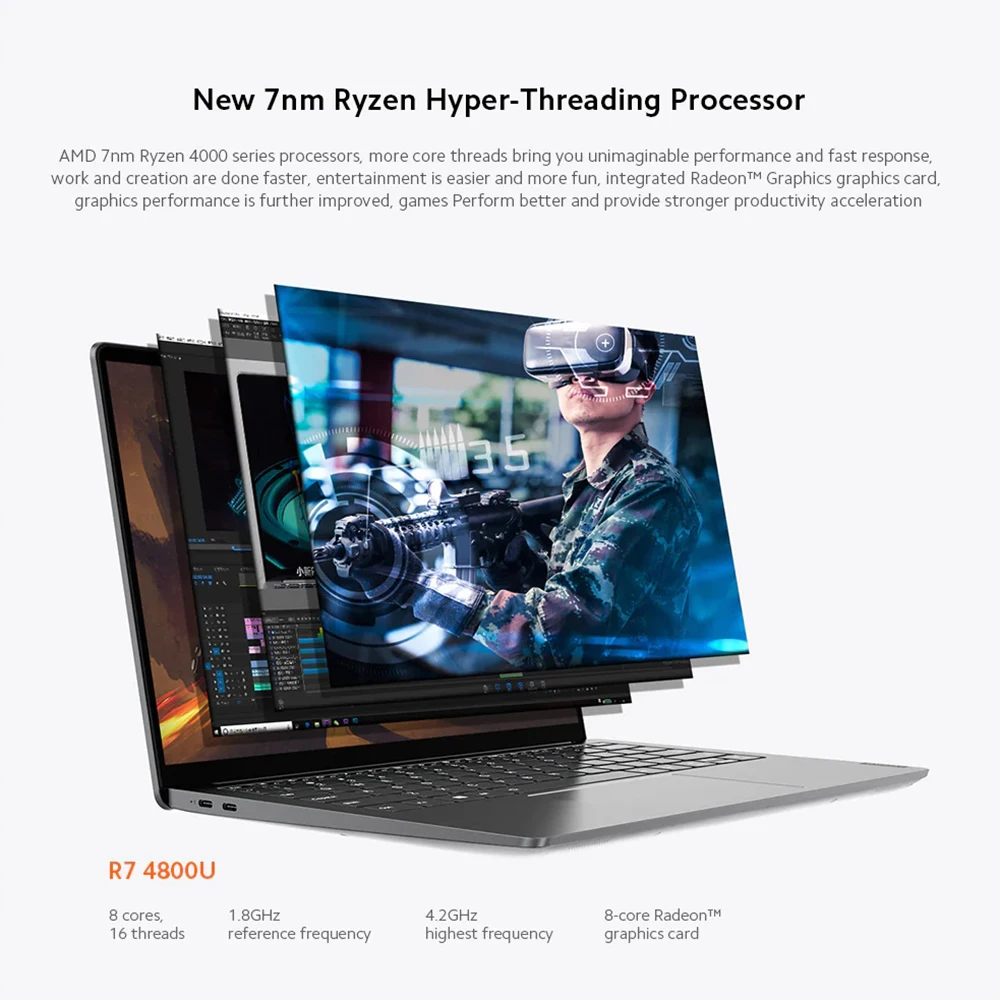 Super Sale】Lenovo Xiaoxin Pro 13 Laptop AMD Ryzen 7 4800U Windows