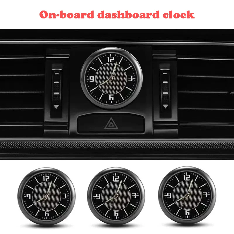 Car Dashboard Clock, High-Precision Electronic Clock, Decorative Accessory, High-End Quartz Clock for Cars, Dual Flashing Sticke