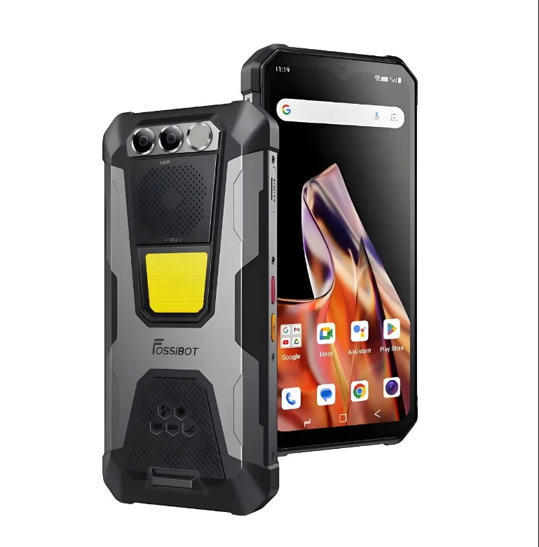 Fossibot F106 PRO 4G هاتف متين MT6769CZ CPU 6.58 "120 هرتز عرض بطارية 12000 مللي أمبير مع ضوء التخييم الثلاثي برهان الهاتف الذكي #1