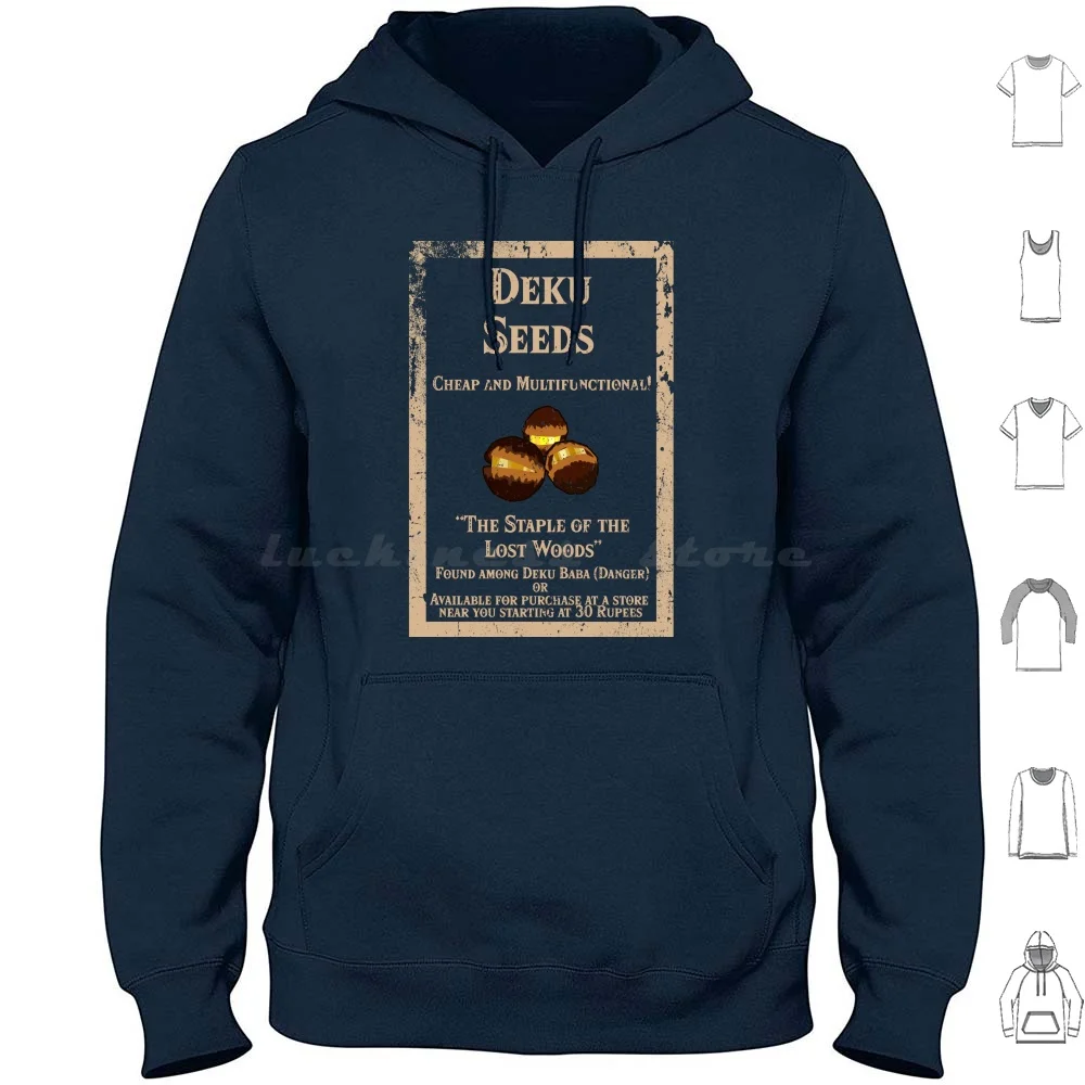 Deku Seeds Hoodies Long Sleeve Legend Of Deku Deku Tree Deku Seed Ocarina Of Time Majoras Twilight Princess Skyward