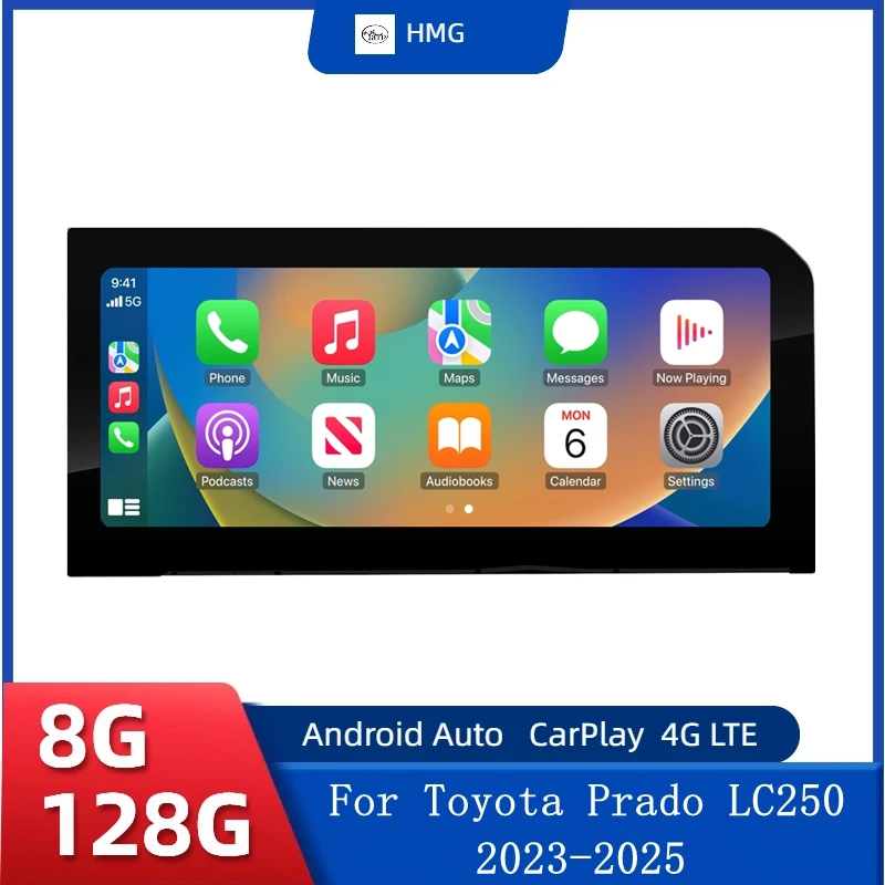 HMG Android Car Radio Multimedia For Toyota Prado LC250 2023 2024 2025 GPS Navigation 12.3