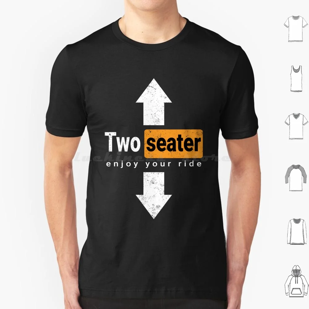 Two Seater Funny Swinger Threesome Adult Humor Dad Joke T Shirt Big Size 100% Cotton Funny Two Seater Two Seater Hilarious Two