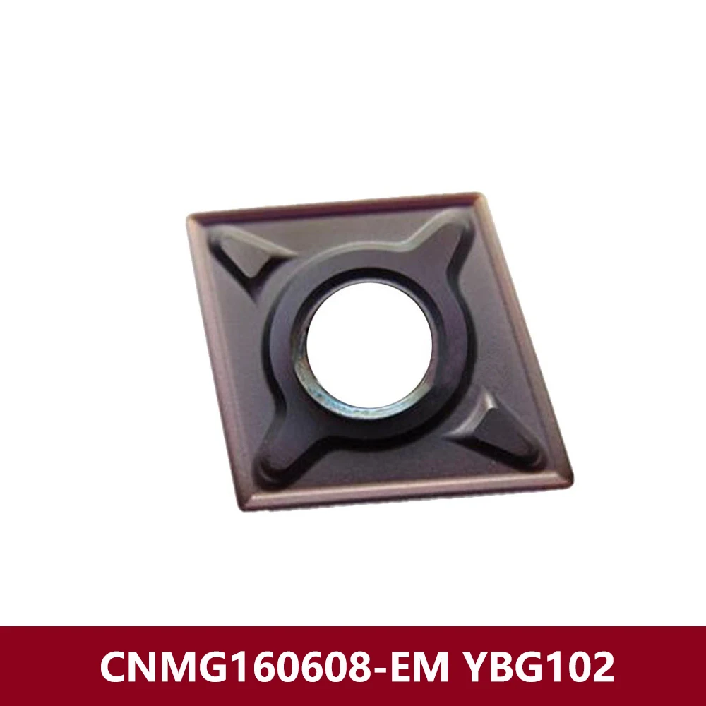 Original CNMG542-EM CNMG160608-EM YBG102 Carbide Inserts CNC Lathe Cutter CNMG160608 CNMG 160608 EM CNMG1606 Tools Holder CNMG16