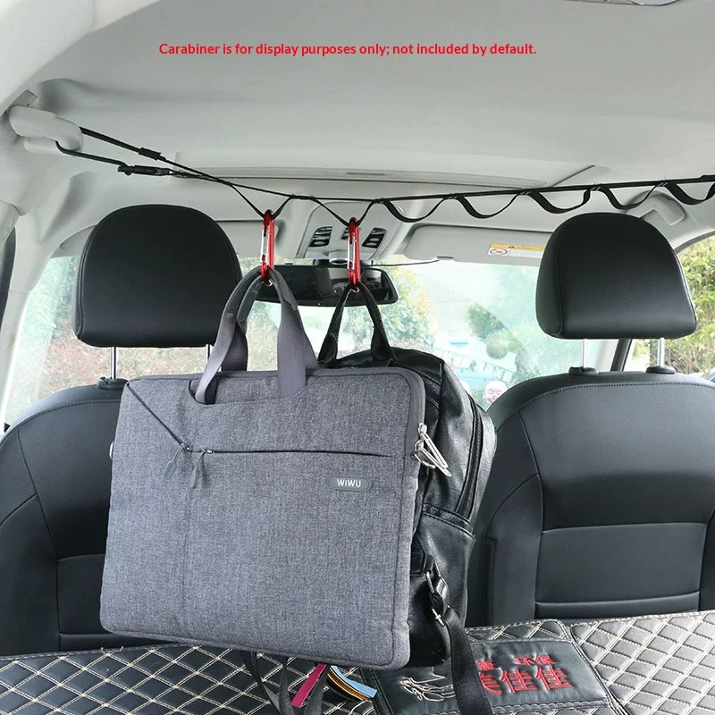 Retractable Car Clothesline, Elastic Travel Laundry Rope, Multifunctional Hanging Drying Rack for Car Camping & SUV