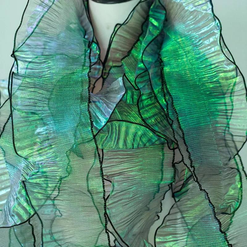 

20Yards/lot Mermaid colored mesh lace trim for DIY clothing accessories decoration collar sleeves lace trim