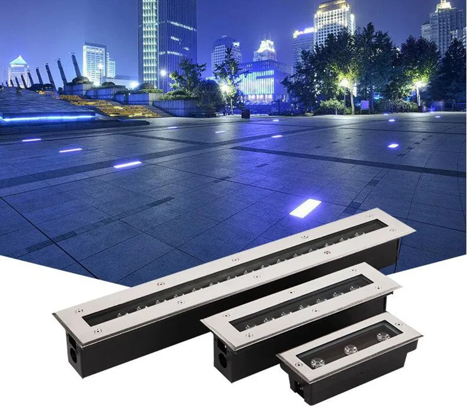 Waterproof IP65 RGB   square rectangle LED Underground Lights led recessed inground lights