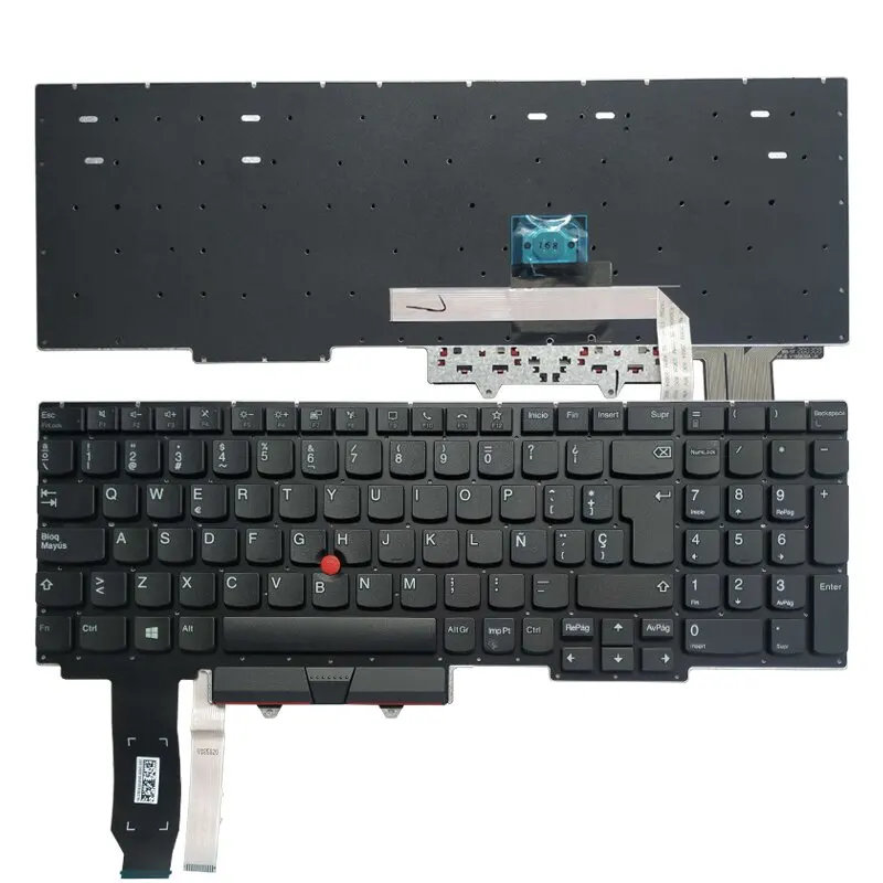 New Spanish Keyboard For Lenovo ThinkPad E15 Gen 2 (Type 20T8 20T9 20TD 20TE) SP With Palmrest Upper Cover Black