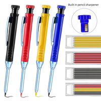 2.8mm Woodworking pencil deep hole activity pen core set marking and marking graphite pen core metal adjustable pen