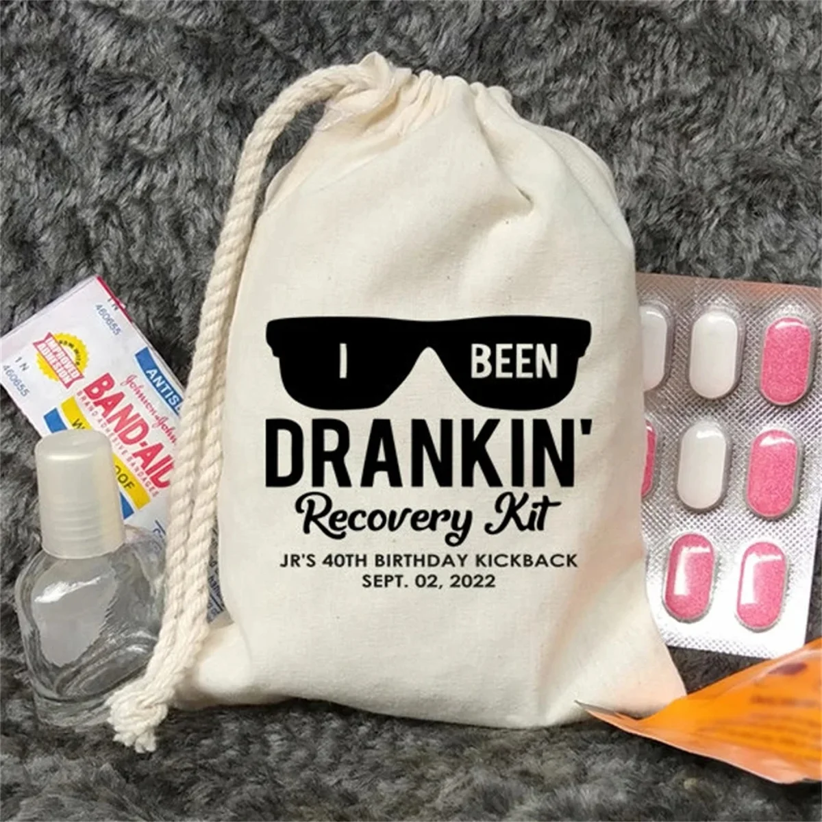 20 PCS I've been drankin Recovery Kit Bag-Bachelorette survival kit-Just Drunk-Beach Hangover Kit-Pineapple bachelorette-Beyonce