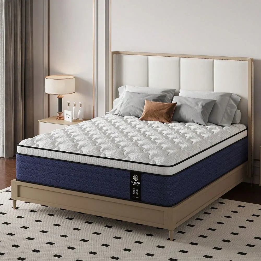 Ergonomic Medium Firm Hybrid Mattress In A Box 10 12 14 Inch Thick, Twin, Full, Queen, King Sizes Pocket Springs Memory Foam Fo