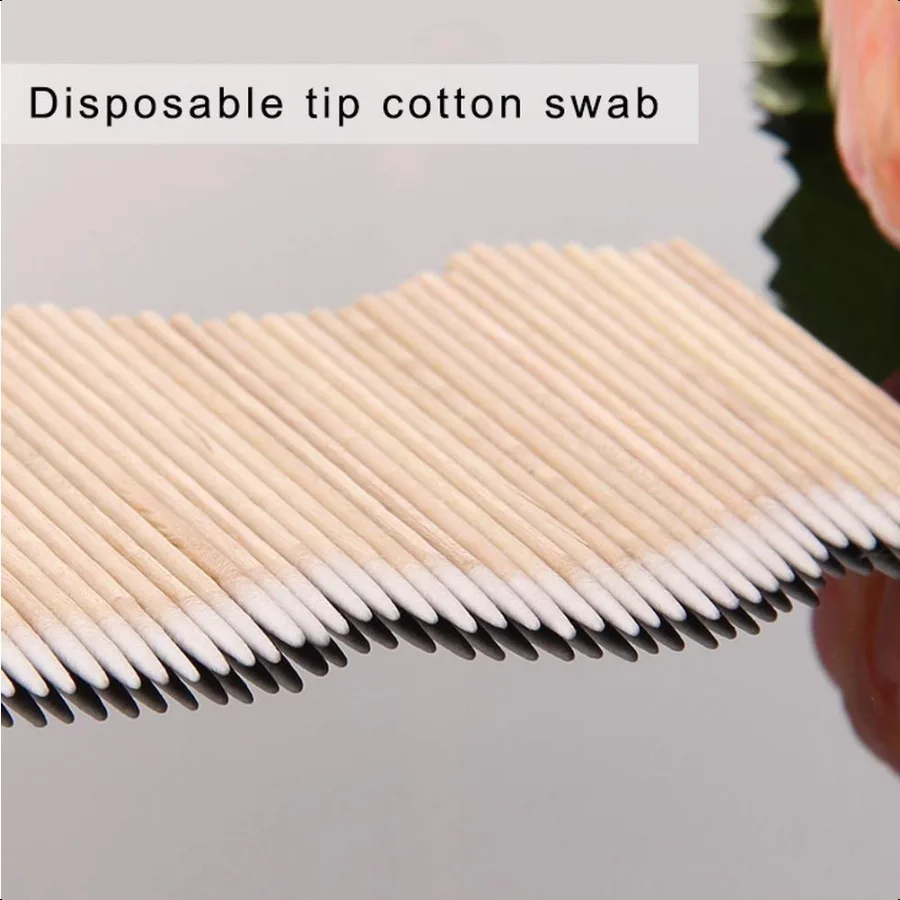 200 pz Tamponi di Cotone A Punta 4 pollici Precisione Microblading Tampone di Cotone Bastoncini di Cotone Applicatore per Sopracciglio Tatuaggio Trucco di Bellezza