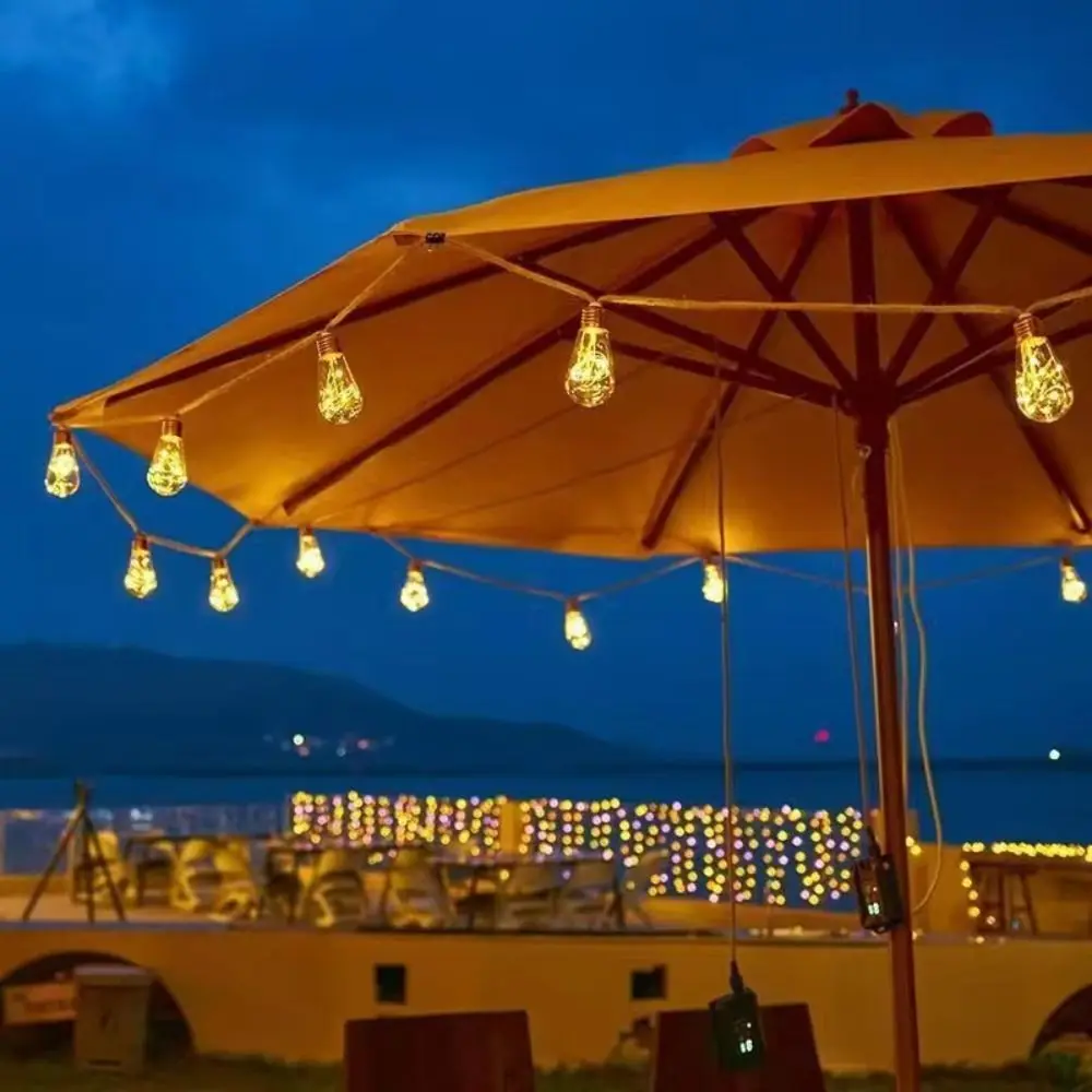 مقاوم للماء سلسلة أضواء الشمسية حبل أضواء لمبة أضواء الجنية سلسلة أضواء تعمل بالطاقة الشمسية توفير الطاقة أضواء سلسلة القنب