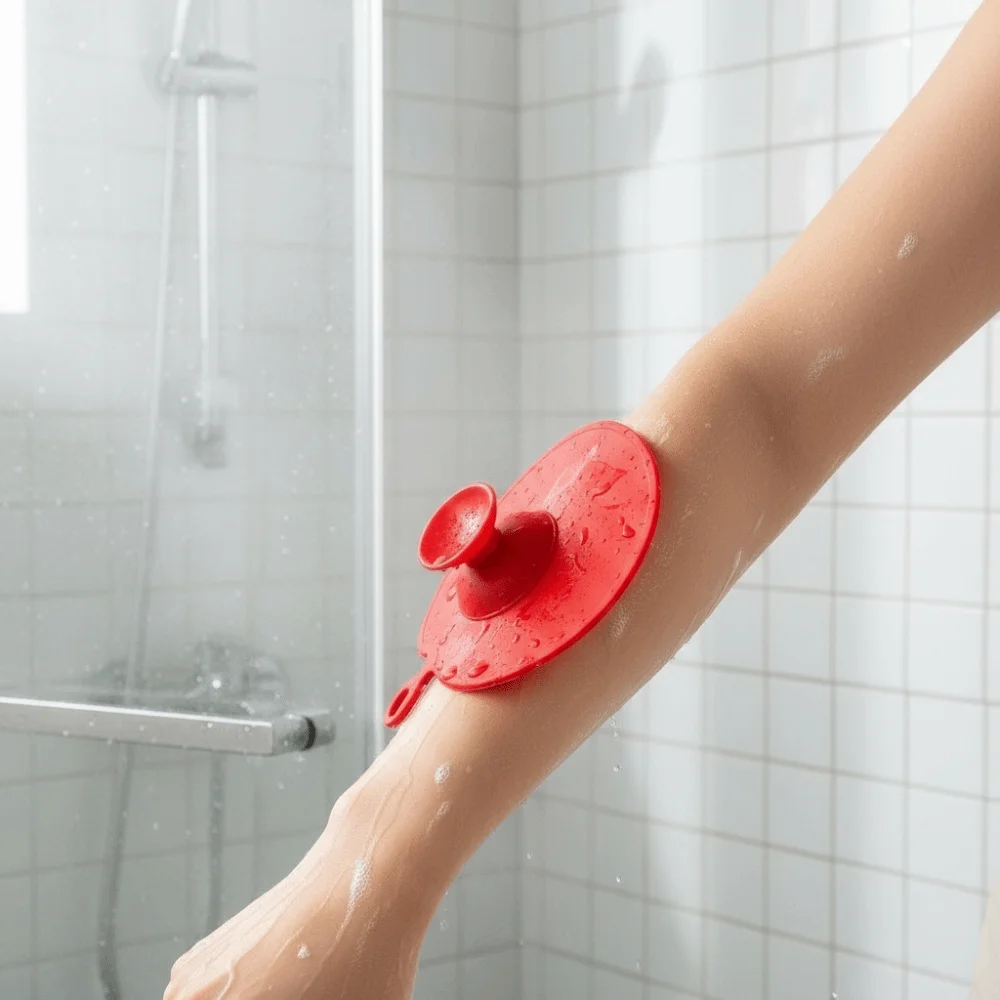 

2 шт./компл., безболезненное чистящее банное полотенце, мультяшная силиконовая щетка для ванны, отшелушивающая с присоской, растирающая кожа, уход за телом на спине