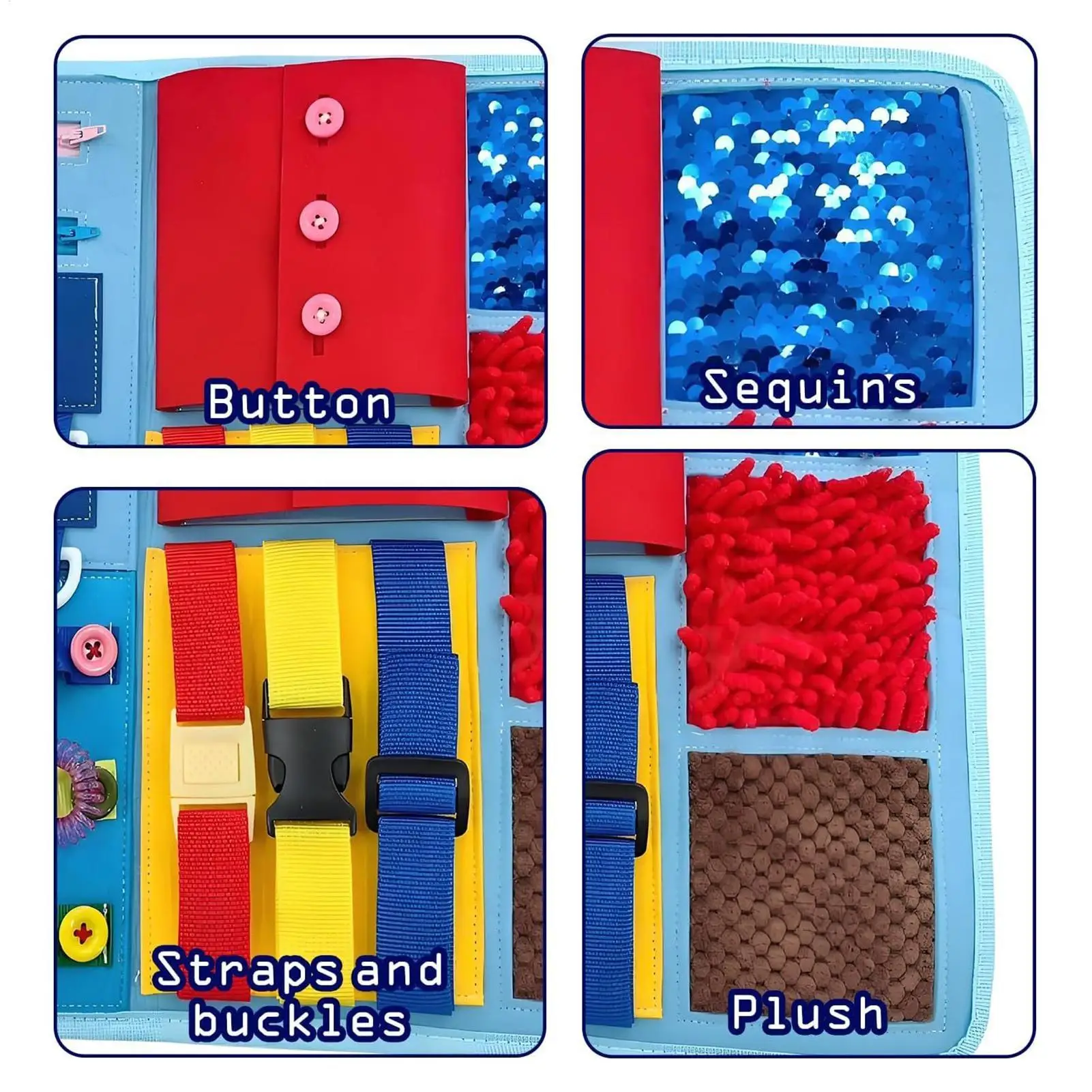 Selimut Fidget untuk Dewasa, Mainan Portabel yang Menenangkan, Selimut Sensorik untuk Lansia, Meningkatkan Fokus, Mengurangi Stres, Ketegangan, dan Perbaikan Kesejahteraan Jiwa serta Memori