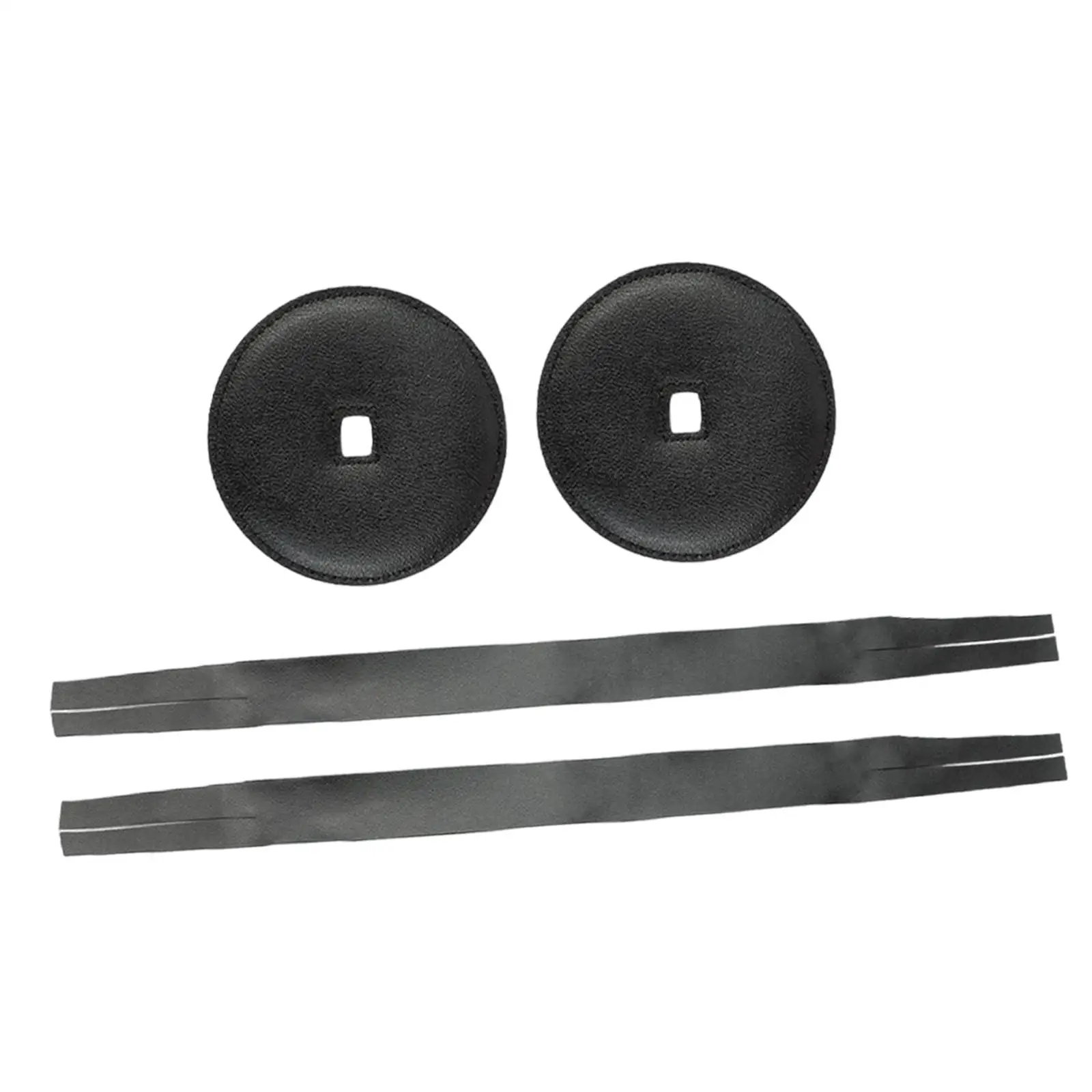 Cymbal Hand Strap with Soft Pads Durable PU Leather Belt for 14 Inch 16 Inch Drum Cymbals Stand