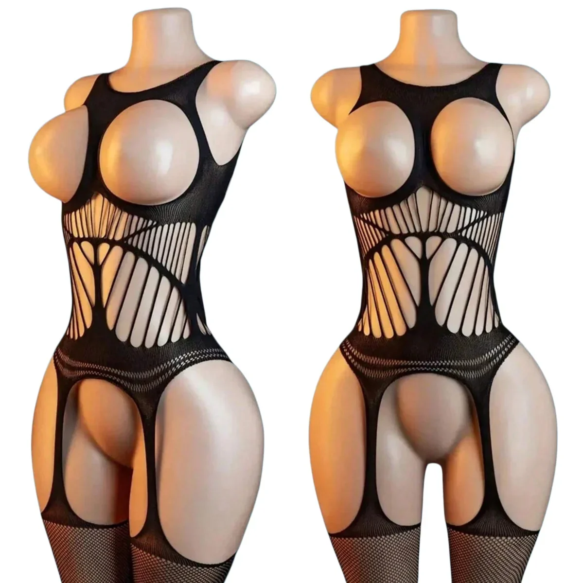 One Piece Crotchless Bodystocking Transparent Sexy Lingerie Sexiest Bodysuit Full Body Underwear for Adults Open Design Erotic C