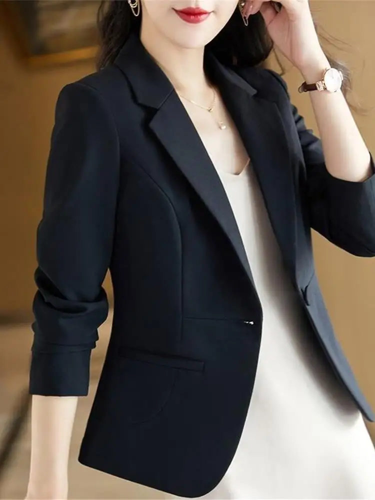 

Faionable Slim Fit ort, повседневный тонкий женский костюм Jaet, весна-осень 2023, новый корейский офисный костюм Sle Cleanfit, топ