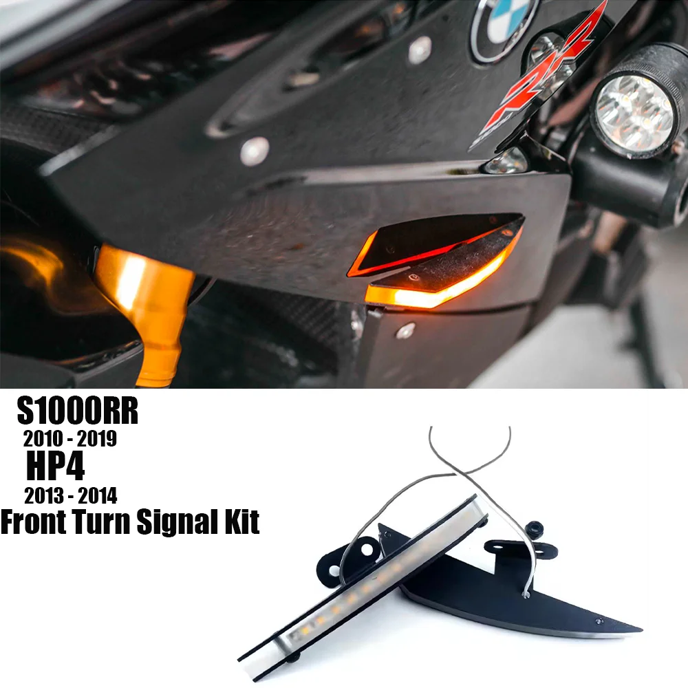 for BMW S1000RR S 1000 RR 2010 - 2019 HP4 2013 - 2014 Flush Mount Turn Signals Motorcycle Front Turn Signal Kit