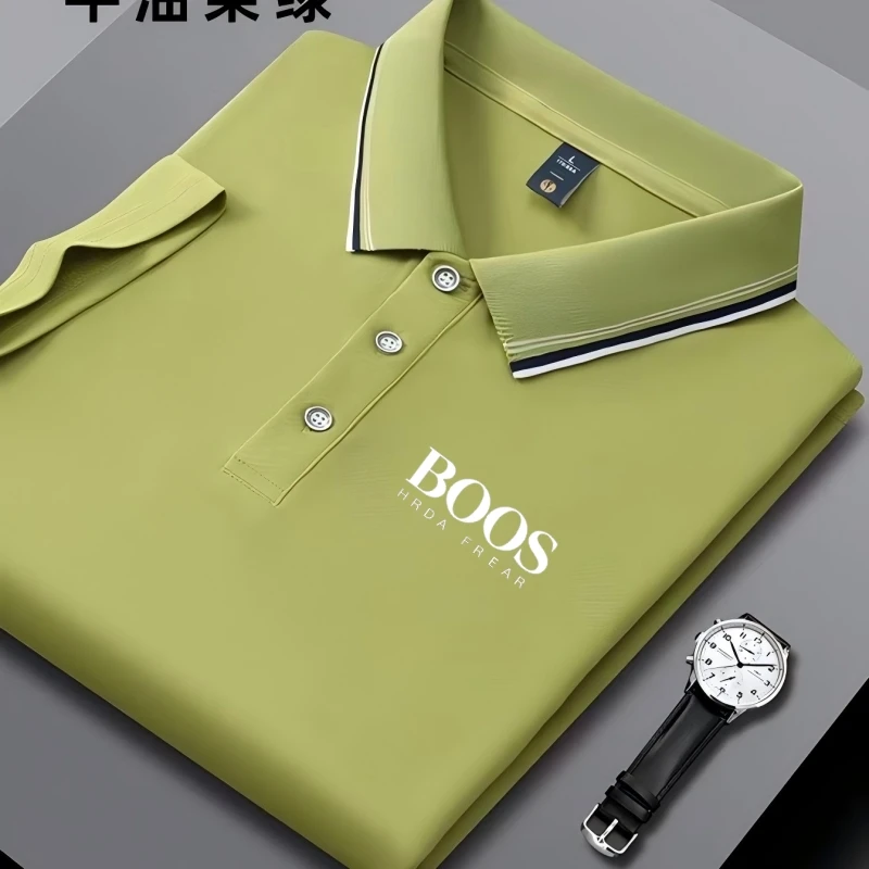 Embroidered New Men's Business Casual Short Sleeved Polo Shirt, Fashionable, Breathable, Comfortable and Versatile Top image 5