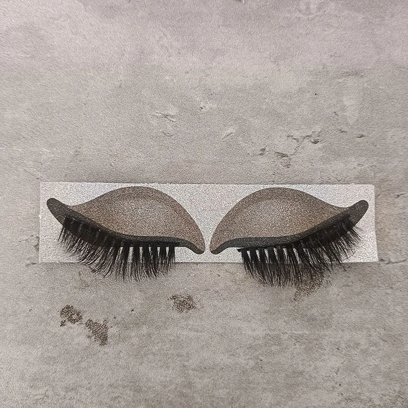 قابلة لإعادة الاستخدام 1 زوج كسول ظلال العيون رمش التصحيح 2 في 1 ماكياج العين ملصق مع الرموش الصناعية والظل أدوات التجميل مقاوم للماء