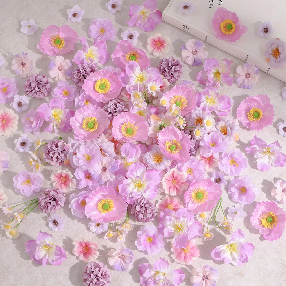 20/50 Stück gemischte künstliche Blumen, Seidenrosen, künstliche Blumen für Zuhause, Raumdekoration, Hochzeitsdekoration, Braut, DIY, Basteln, Geschenke, Zubehör – Detail 6
