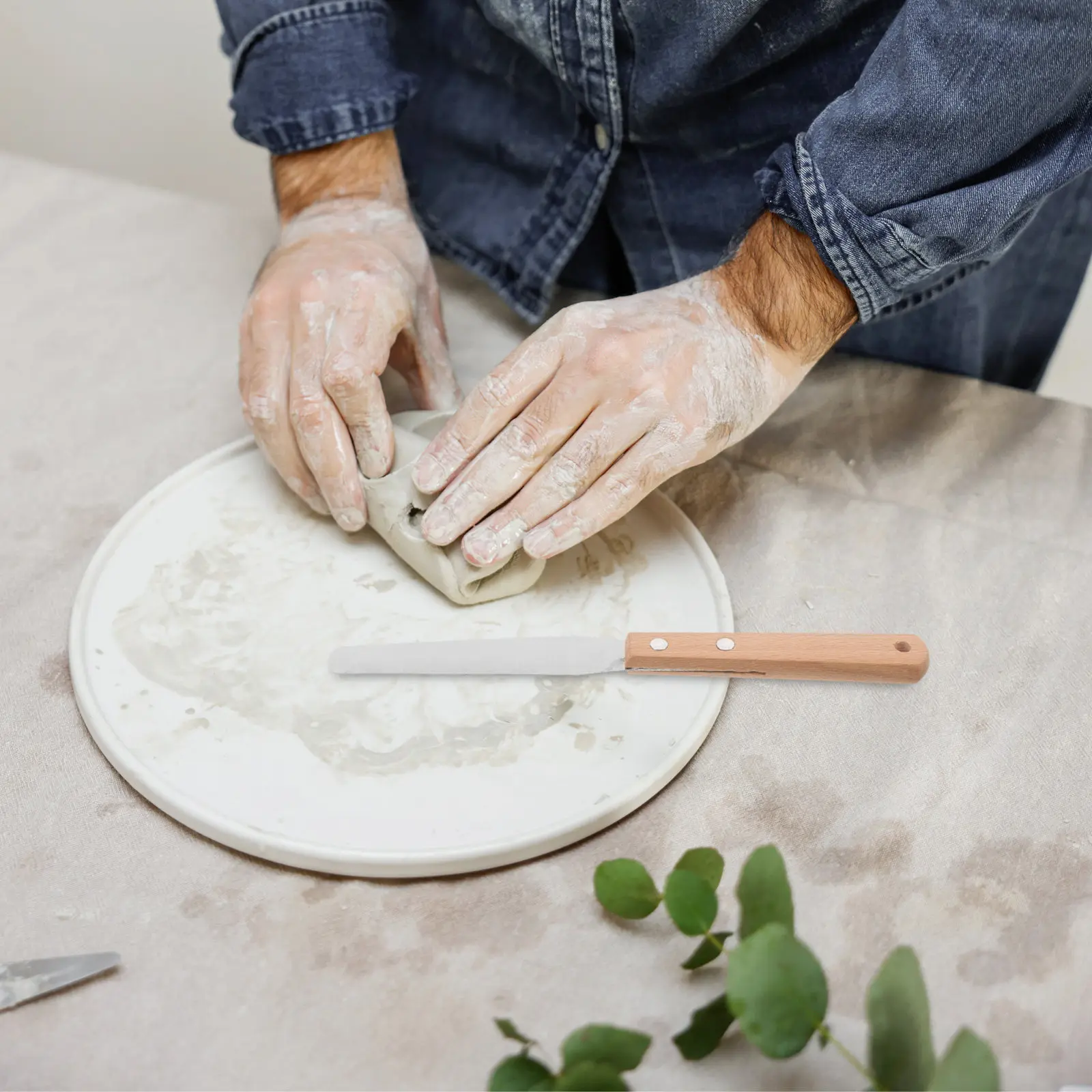 

Clay Sculpting Tools Set with Ergonomic Wooden Handles for Precision Carving Trimming Detailing Polymer Ceramics Wax Modeling