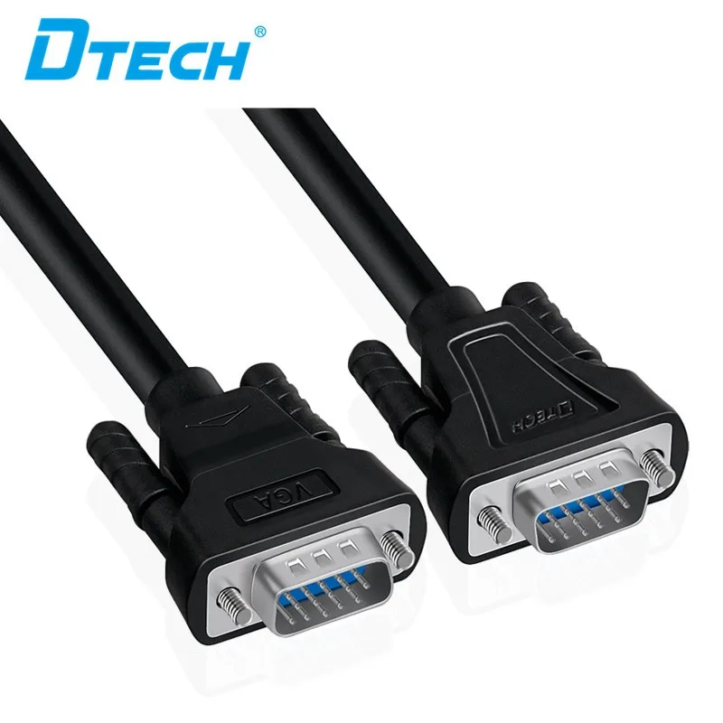 3PCS DTECH DT-V003 Male To Male Monitor Cable VGA To VGA 3+6 3 Meters Cable For HDTV Projector Monitor