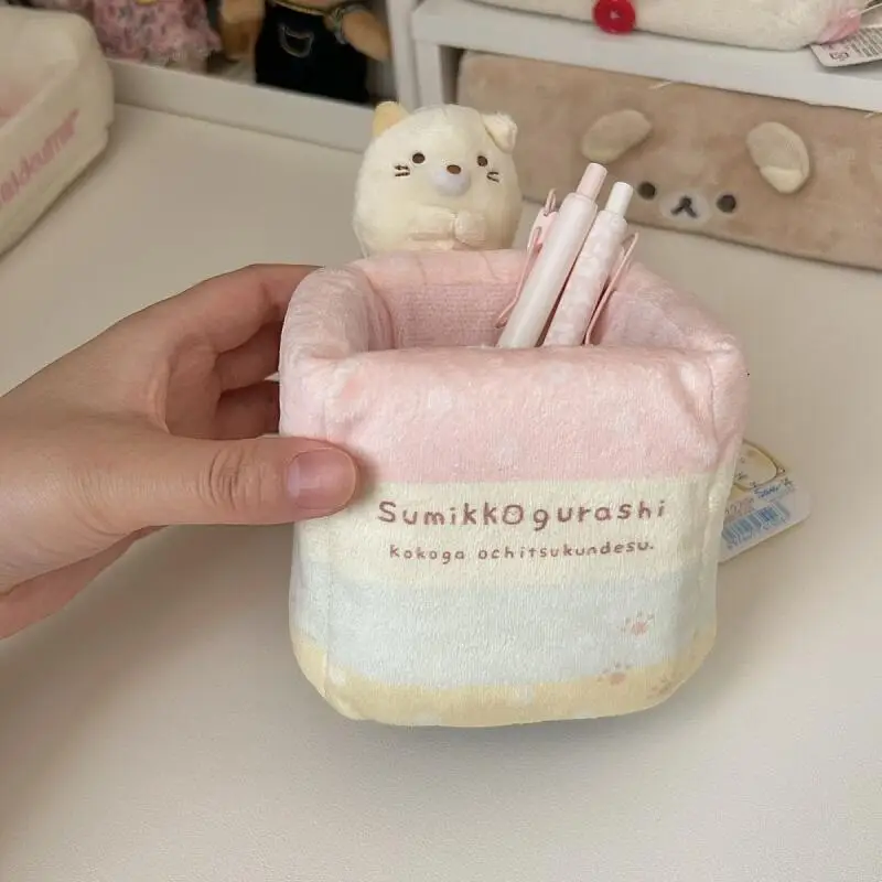 Sumikkogurashi Shirokuma Colorful Plush Pen Holder Ruler Eraser Storage Creative Desktop Decoration Anime Enthusiast Collection