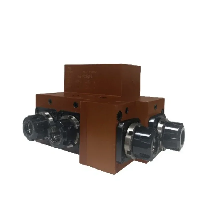 2 side 2 right angle power head assembly drilling milling tapping chamfer turning milling compound 90 degree angle power head