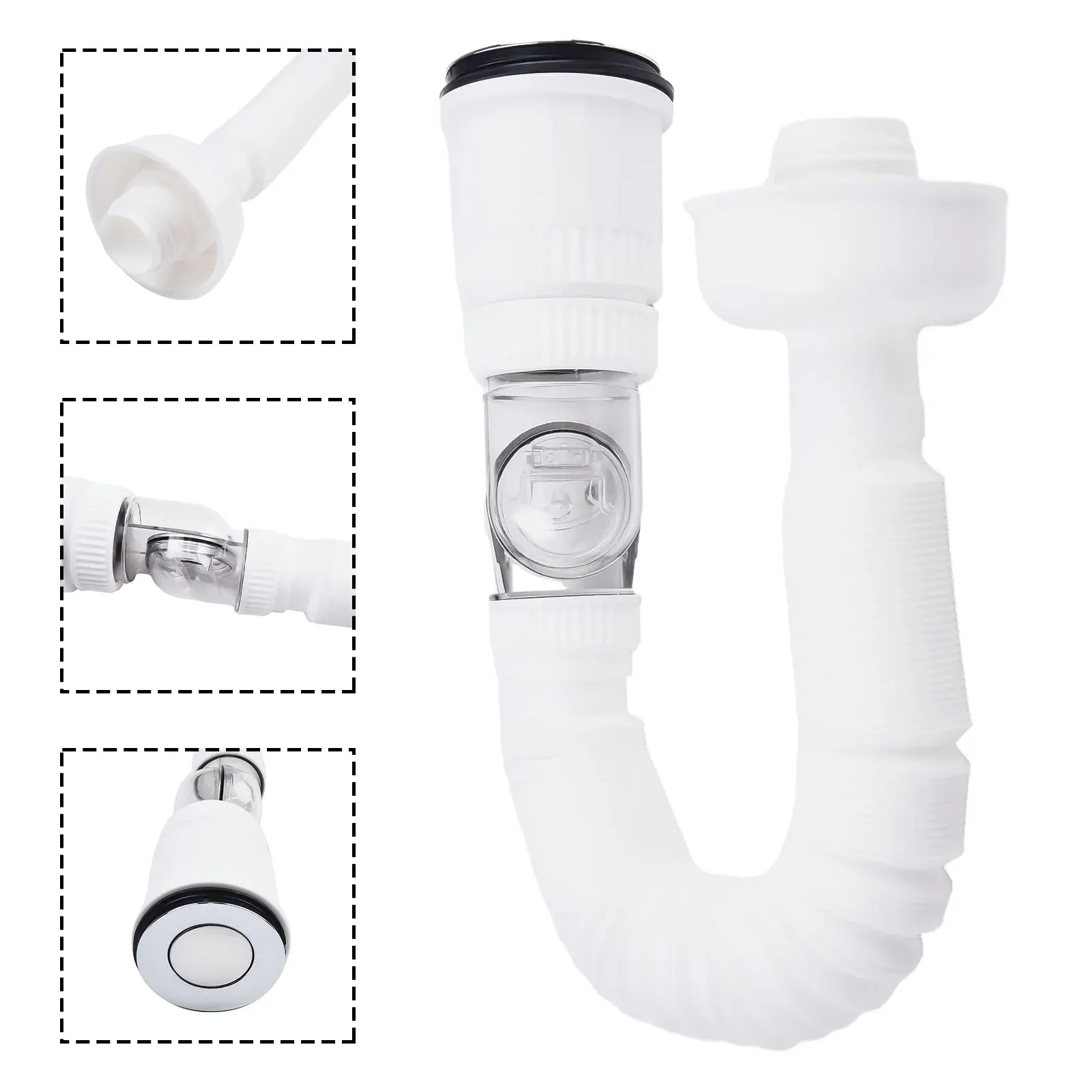 

Ванная комната, умывальник, канализационная трубка, сливная труба для раковины, антиблокирующая дезодорация из АБС-пластика, эффективный дренаж, нержавеющая сталь