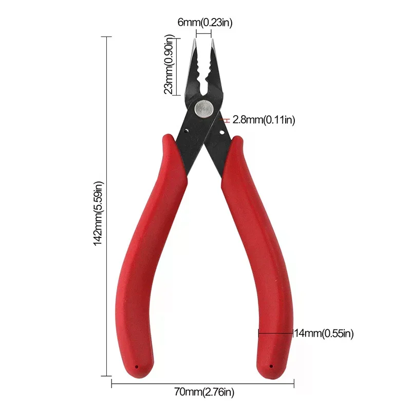 Jewelry Crimping Pliers for Making Tips Tool Tweezers Crimp Nose Pliers Jump Rings & Split Rings Double Rings DIY Accessories