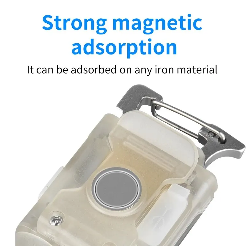 مصباح يدوي محمول صغير كوبا ، مصدر إضاءة مزدوج ليد ، شحن USB ، سلسلة مفاتيح مضيئة ، صيد أسماك في الهواء الطلق ، طوارئ #5