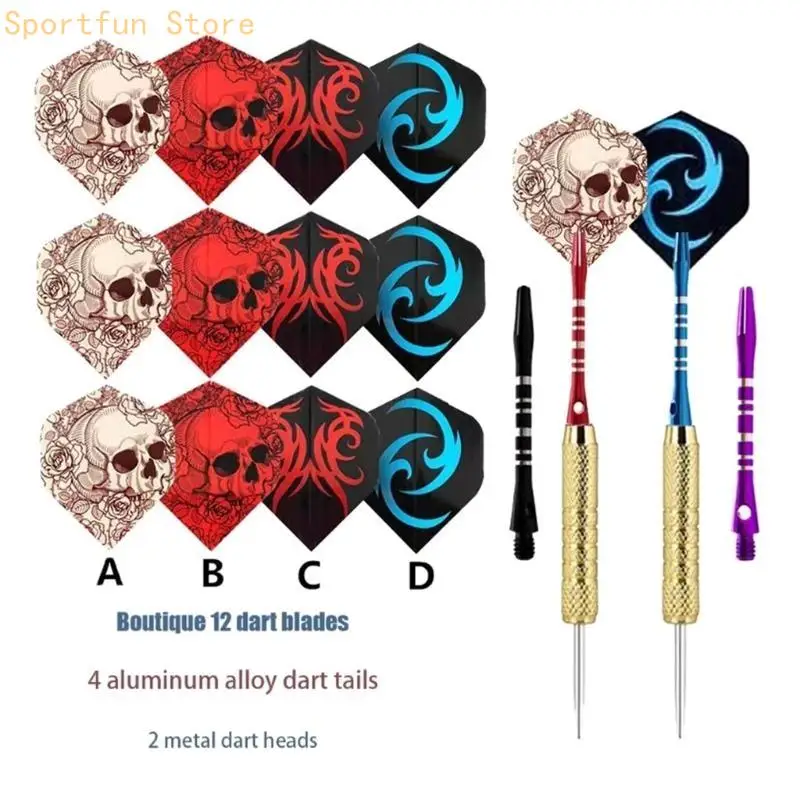 

Professional Steel Tip Darts 18Grams Set Precisions Balanced Metal Darts X7JD