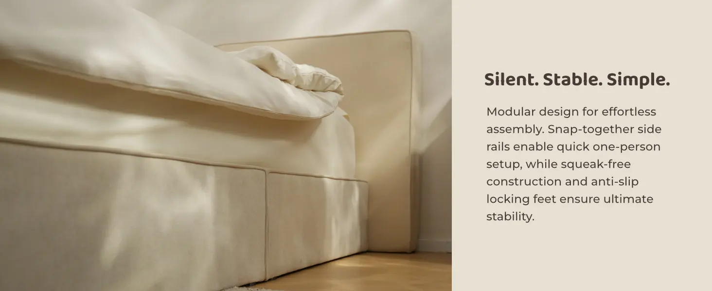 simple bed frame that can be quickly assembled