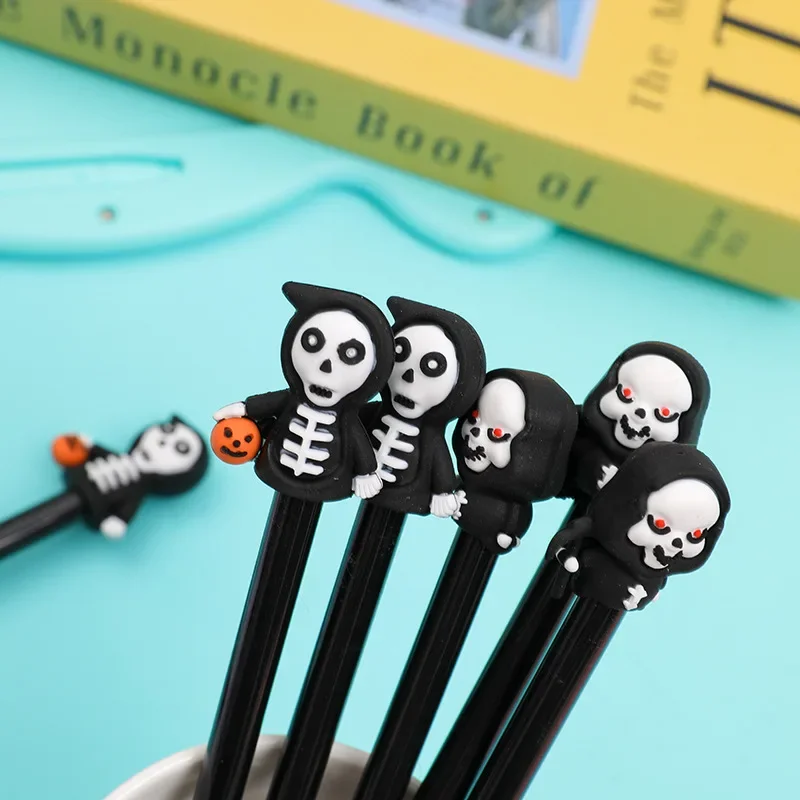 24 Pcs Halloween Gifts Pumpkin Ghost Mask Neutral Pen Student Prizes Writing Tools