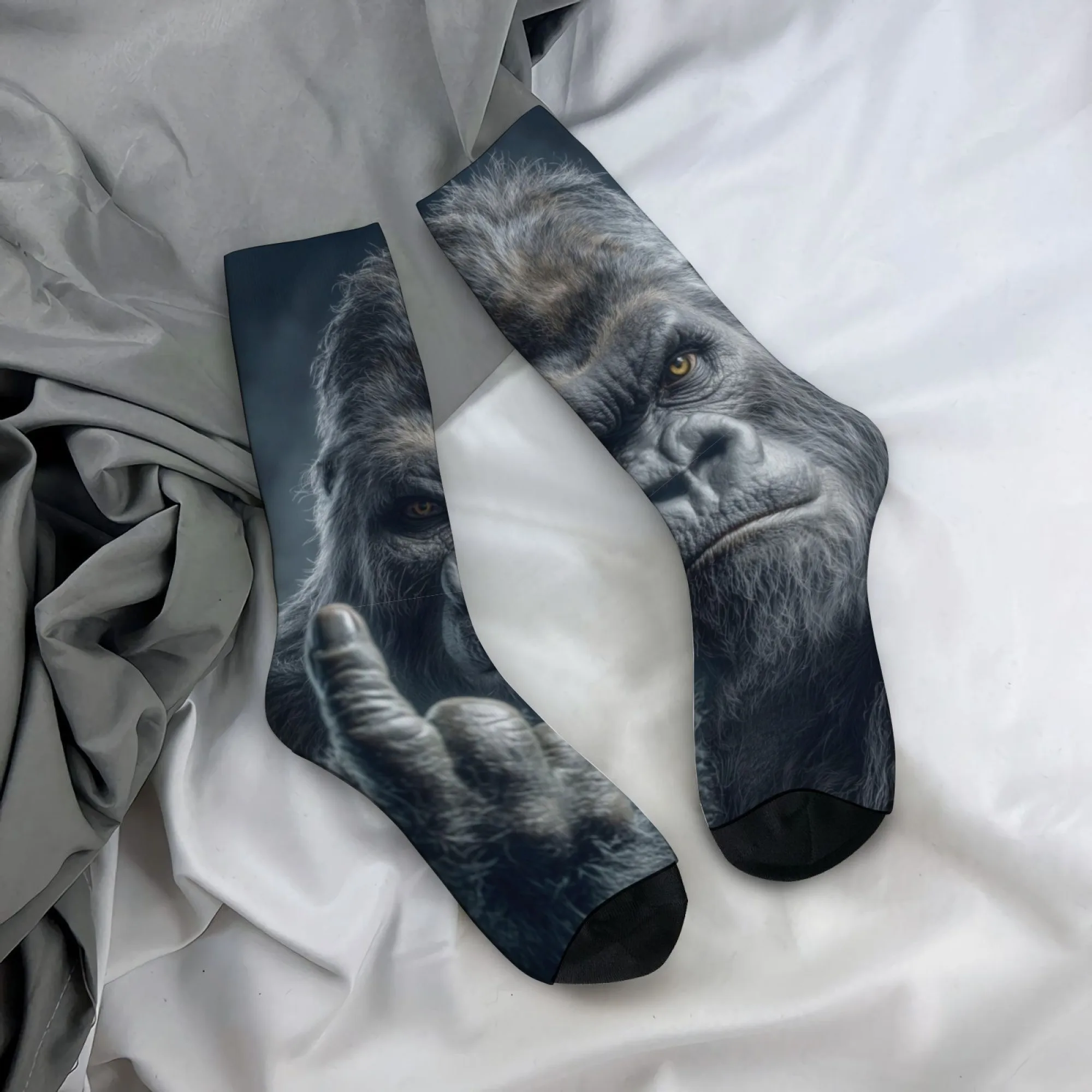 

Сумасшедшие забавные носки с гориллой, уличные мужские носки в стиле хип-хоп, модные удобные повседневные спортивные носки в стиле ретро, новинка, подарок на вечеринку