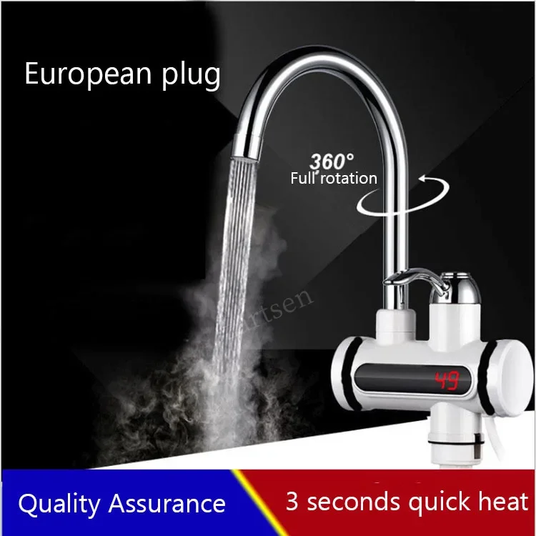 Instant tankless aquecedor de água quente torneira da cozinha aquecimento instantâneo aquecedor de água com plugue da ue