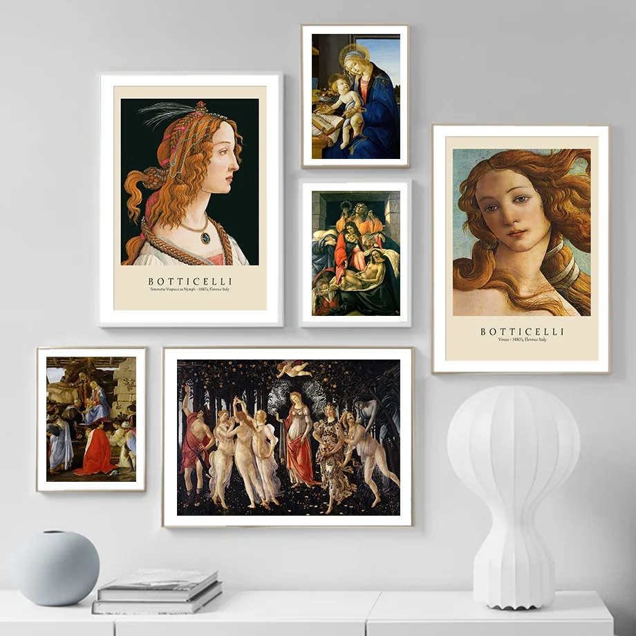 

Sandro Birth of Venus Virgin Madonna Christ Wall Art Canvas Painting Nordic Posters And Print Wall Picture For Living Room Decor
