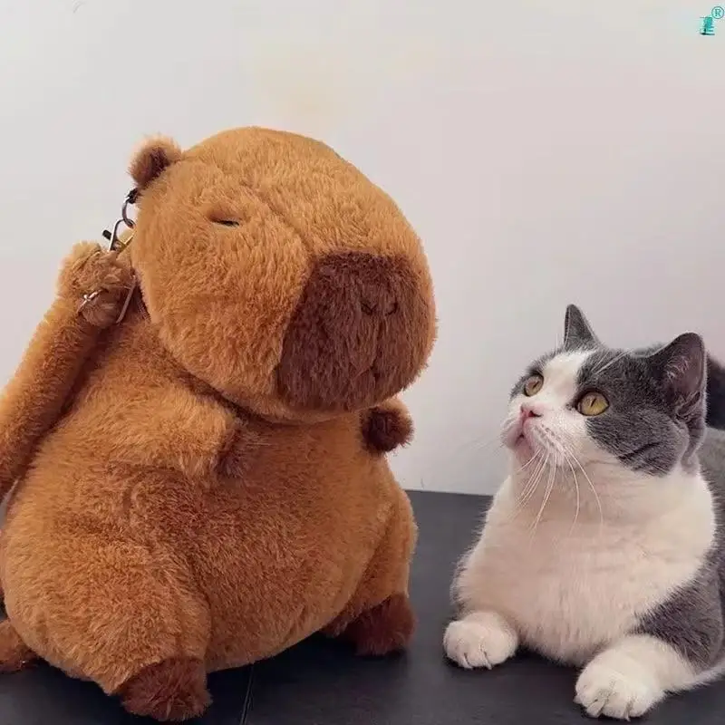 Capybara Plush Capybara Bag Casual All-match Fur Bag Large Capacity Backpack School Bag Student School Bag Christmas Toy Gifts