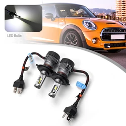 고출력 LED 헤드라이트 하이 로우 빔 램프, 미니 쿠퍼 R55, R56, R58, R60, R61, F55, F56 용, 50W, 8000LM, 2 개