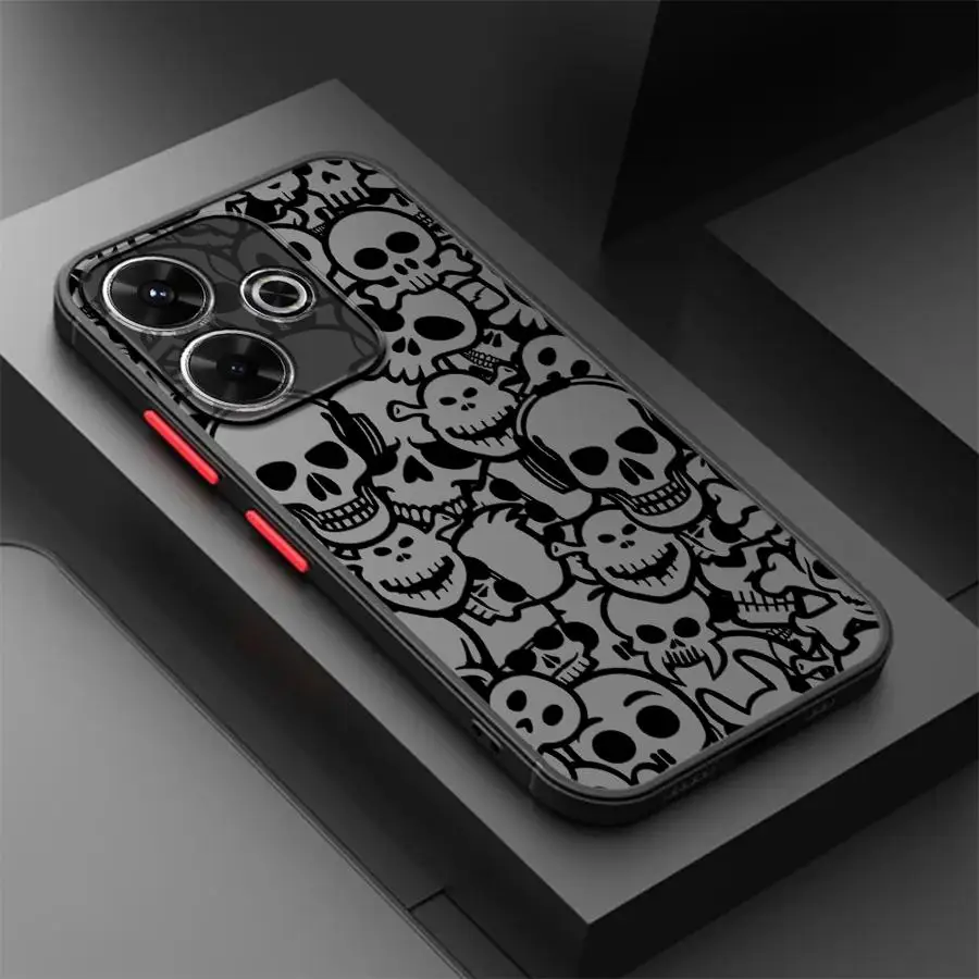 ブラックエッジ電話ケース Redmi 14C A4 9 A1 A2 Plus K40 Pro 13C 10 12C グラフィティスケルトンクールアート用
