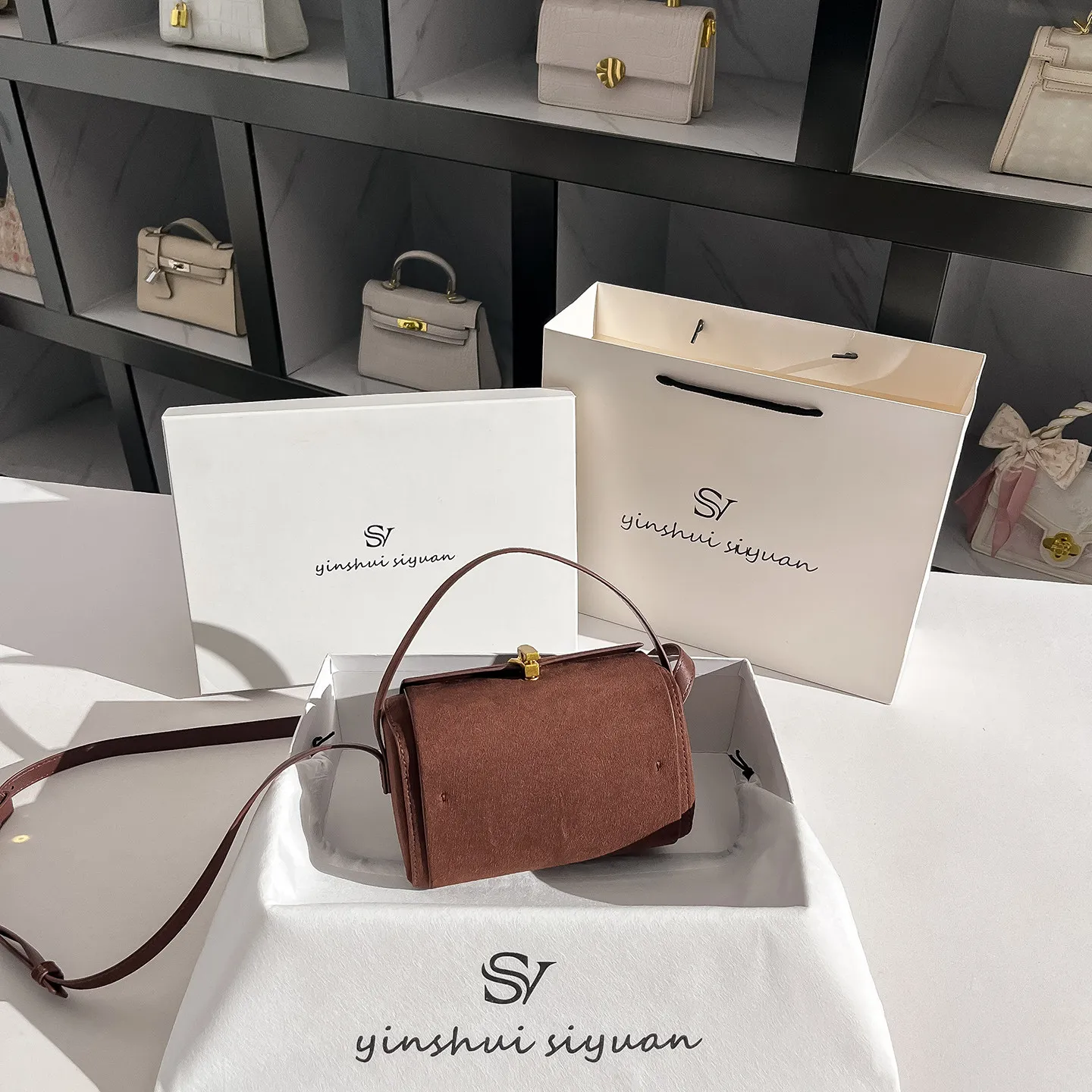 

Small Cute Coffee-colored Ladies Purses And Handbags Vintage Design Clutch Crossbody Fashion New Women Party Luxury Shoulder Tra