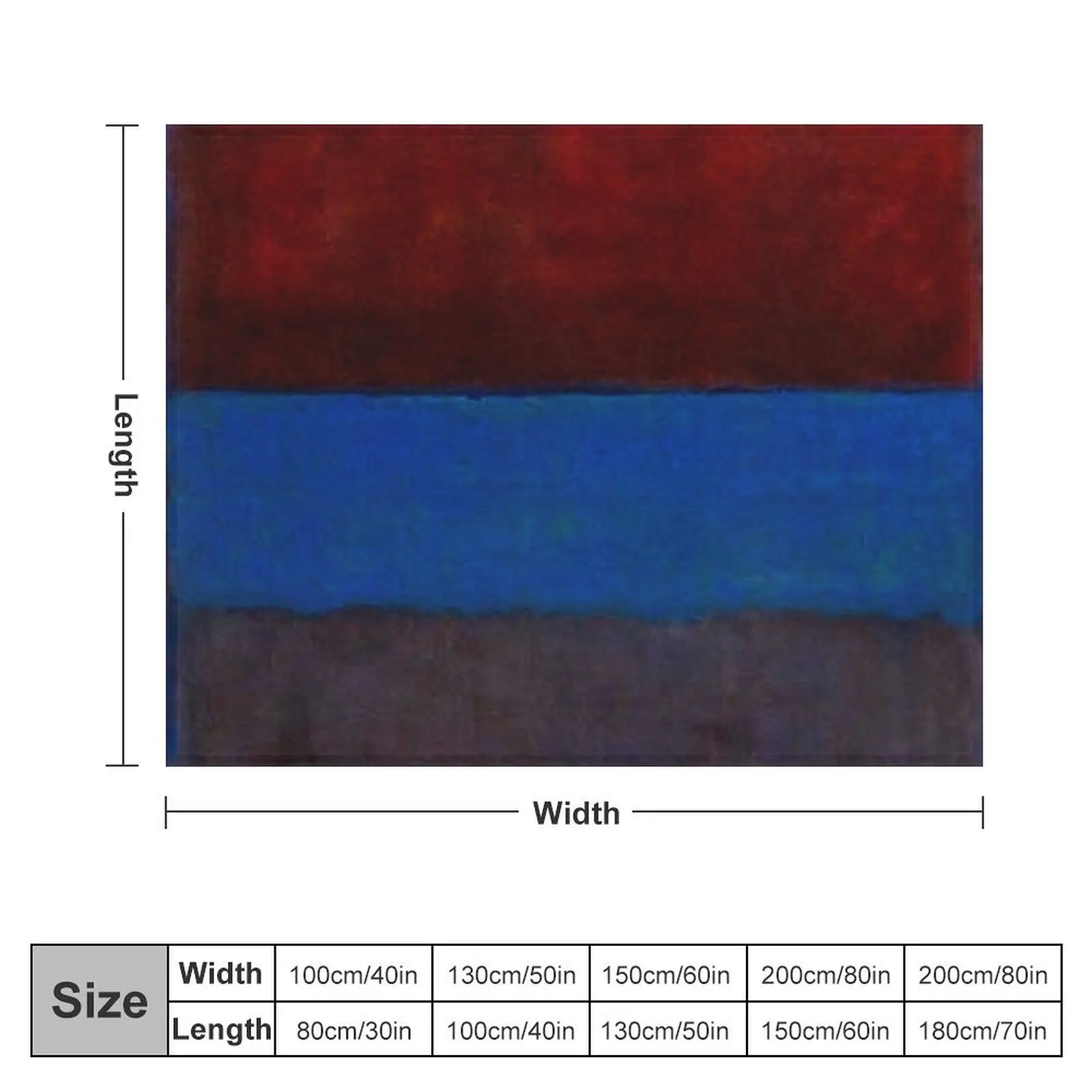 Mark Rothko | No. 61 (Rust and Blue) Throw Blanket Bed covers Luxury St Blankets