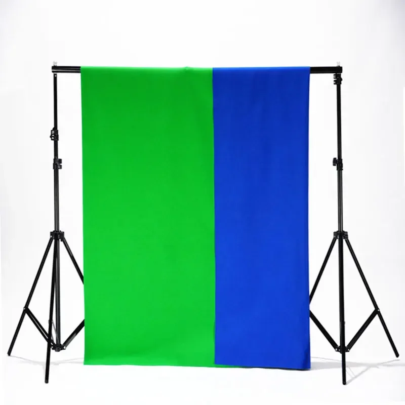 10\' Chromakey Background Double Sided Blue Green Black White Video Muslin Backdrops Curtains for Filming Post-Production Studio