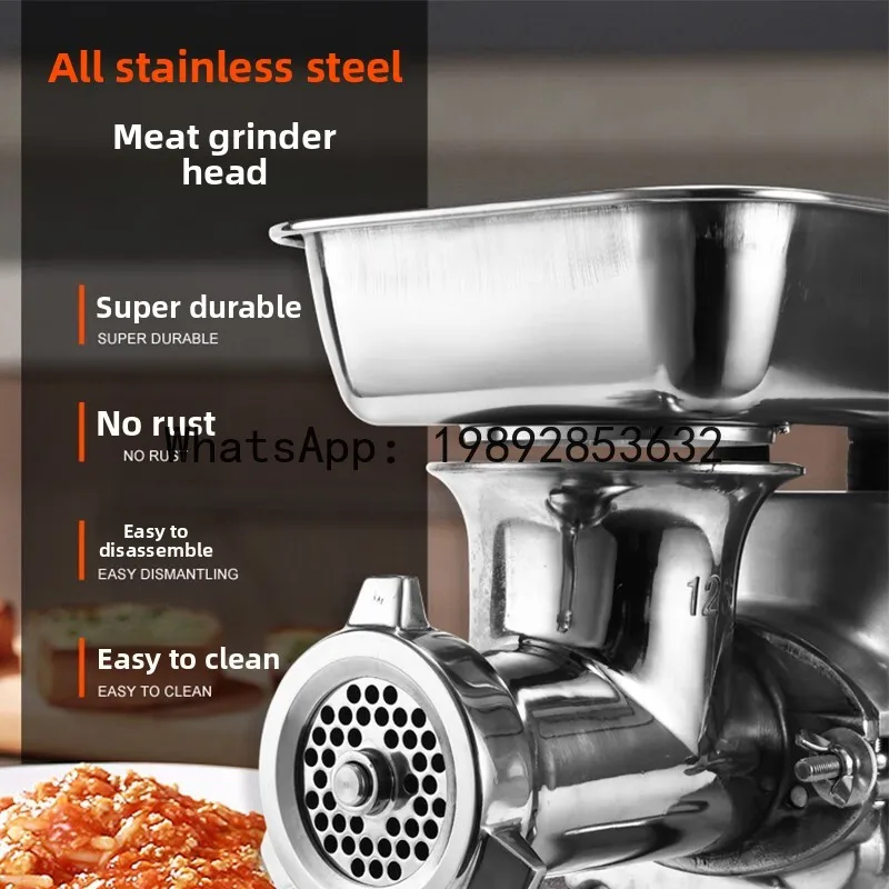 JX   Meat Grinder Multi-Functional Desktop All Stainless Steel Meat Mincer High-Power Electric Meat Grinder Sausage Maker
