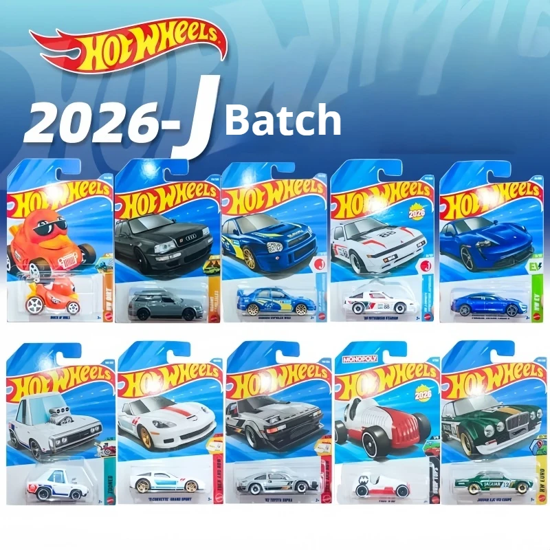 Preventa Hot Wheels 2026-J Subaru Leopard Q Edition Dodge Porsche Project Ford Transit Drag 1/64 Modelos de Fundición a Presión Juguetes Regalos C4982